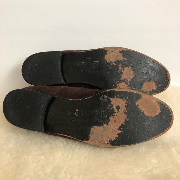 Vintage Joan & David Moccasins Suede Made In Italy Shoes Brown Size 7.5 M - Picture 7 of 10